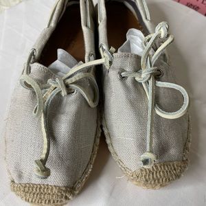 Sperry Top Sider Katama Espadrille Flats in Silver Gray Sz 6.5